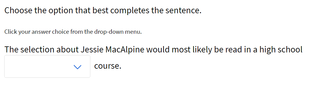 dropdown multiple choice question